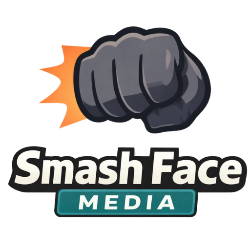 Smash Face Media logo featuring a gorilla fist representing bold digital marketing