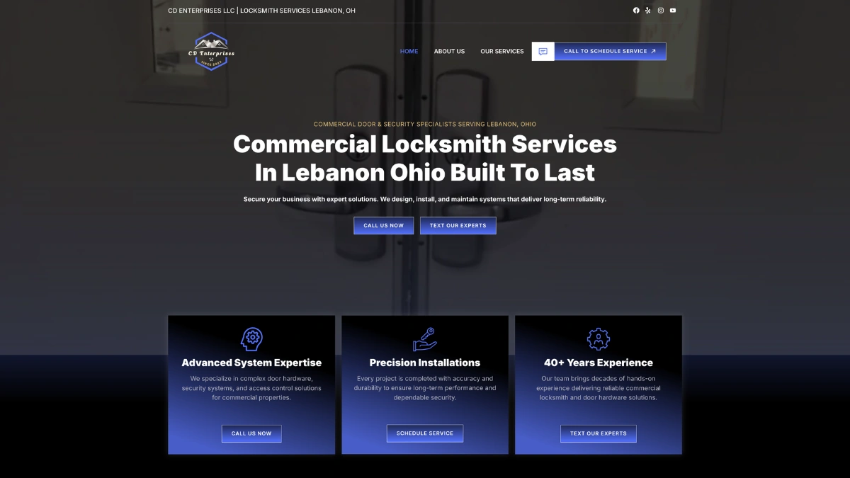 CD Enterprises commercial locksmith and access control company in Lebanon Ohio